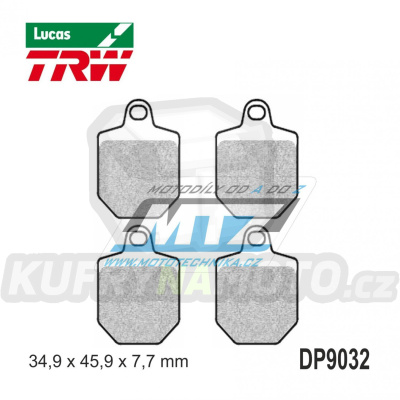Destičky brzdové DP9032-LURASI TRW Lucas MCB794TRQ (sada 4ks) - směs Sinter Road