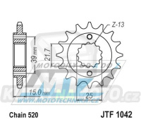Kolečko řetězové (pastorek) 1042-14zubů JT Sprocket - Kymco 250KXR+250KXU / 02-13 + 250MXU / 05-15 + 300 Maxxer / 05-16