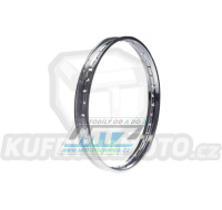 Ráfek motocyklový - rozměr 1,60x21" 36H (předvrtaný / 36 otvorů) - stříbrný (přední)