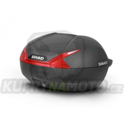 Vrchní kufr na motorku SHAD SH47 D0B47206 černá/červená