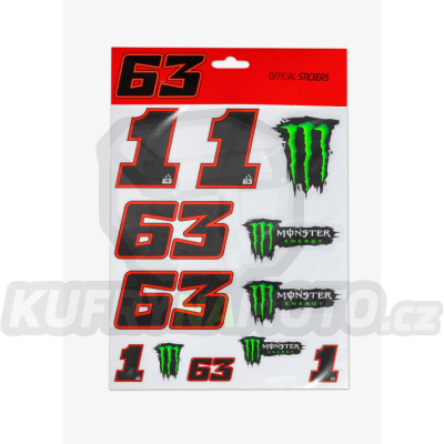 Samolepky VR46 BAGNAIA Monster Energy velké 513003