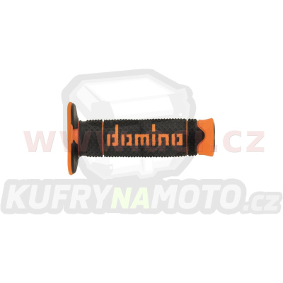 gripy A260 (offroad) délka 120 mm, DOMINO (černo-oranžové)