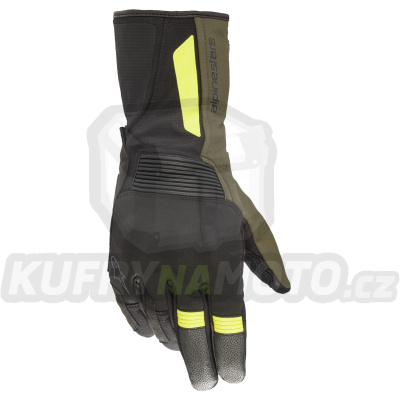 rukavice DENALI AEROGEL DRYSTAR, ALPINESTARS (černá/zelená/žlutá fluo) 2024