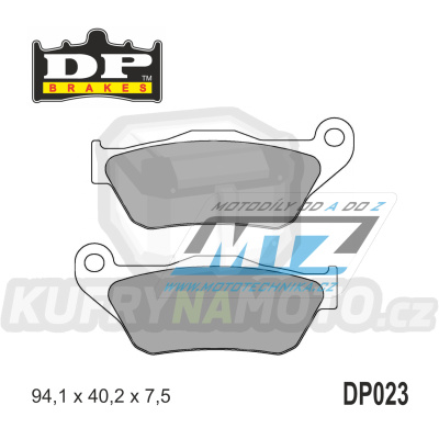 Destičky brzdové DP023 DP Brakes - směs Premium OEM Sinter