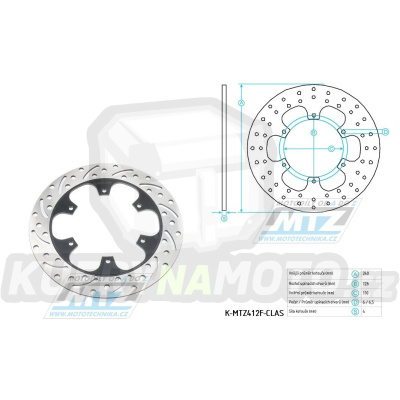 Kotouč brzdový nerezový (240/108/6D) - kulatý design - Yamaha XT125R / 05-09+DT50R / 03-06 +Derbi Senda50 SM / 00-02+Senda50 R / 00-03 + X-race50+X-Treme50 + Honda CRE50Baja + MBK X-limit50 + Peugeot XP6 Enduro