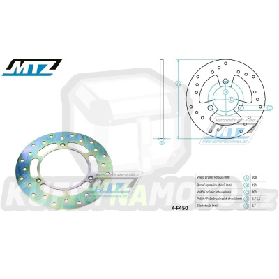 Kotouč brzdový MTZ Classic - Suzuki RM80 / 86-01 + RM85 / 02-04