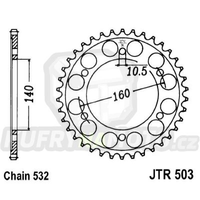 Řetězová rozeta JT JTR 503-45 45 zubů, 532