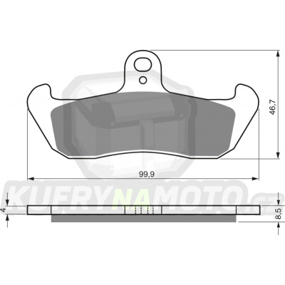 Přední brzdové destičky Goldfren YAMAHA TDR 125 (3HS1/3XDO/3HS3/3XD01) 1989-1993 směs AD - akce