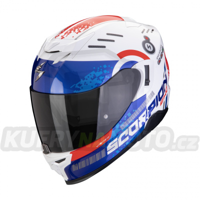 Moto přilba SCORPION EXO-520 EVO AIR TITAN bílo/modro/červená