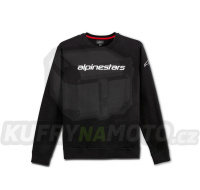 mikina LINEAR CREW FLEECE, ALPINESTARS (černá/bílá)