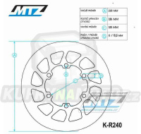 Kotouč brzdový MTZ Classic - Kawasaki KLE500 / 91-07 + KL650 / 88-98 + KLR650 / 87-03