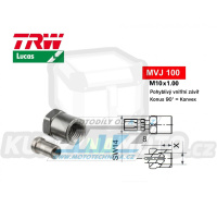 Koncovka brzdové hadice TRW VarioFlex MVJ100 (šroubení vnitřní závit M10x1 pohyblivé) - barva titan