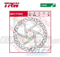 Kotouč brzdový TRW MST271RAC (300/60/6D) - zubatý design - KTM Duke125 / 13-16 + RC125 / 14-16 + Duke200 + RC200 / 14-16 + Duke250 + Duke390 / 13-17 + RC390 / 14-17
