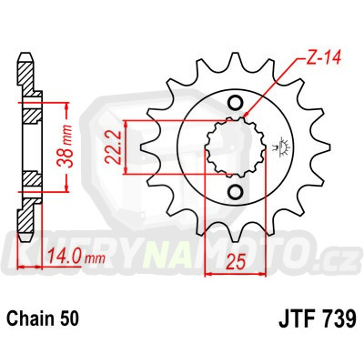 Řetězové kolečko JT JTF 739-15 15 zubů, 530