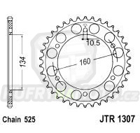 Řetězová rozeta PBR 4405-45 JT JTR 1307-45 45 zubů, 525 - akce