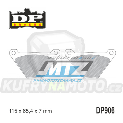 Destičky brzdové DP906 - DP BRAKES směs Premium Sinter OEM