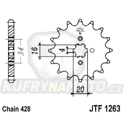 Řetězové kolečko JT JTF 1263-14 14 zubů, 428