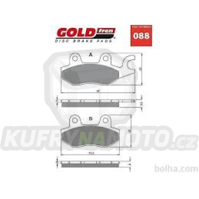 Brzdové destičky Goldfren 088 S3-GF088S3- výprodej