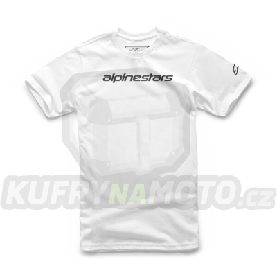 triko LINEAR WORDMARK TEE, ALPINESTARS (bílá/černá)