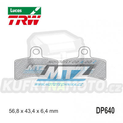 Destičky brzdové DP640-LU TRW Lucas MCB770 - směs Allround