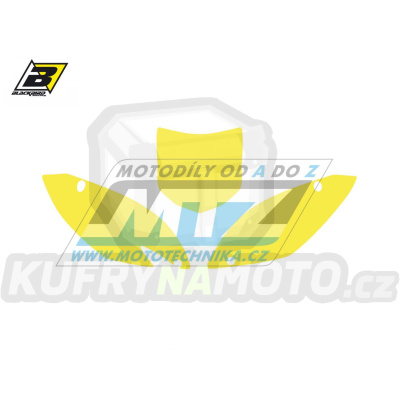 Polepy číslových tabulek (vystřižené) - Kawasaki KXF450 / 09-11 - barva žlutá