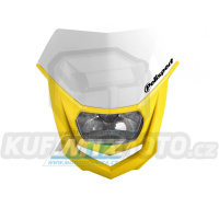 Maska přední Polisport HALO (se světlem / žárovka halogenová H4) - žlutá