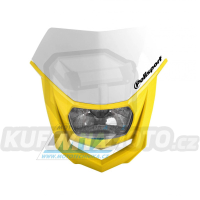 Maska přední Polisport HALO (se světlem / žárovka halogenová H4) - žlutá