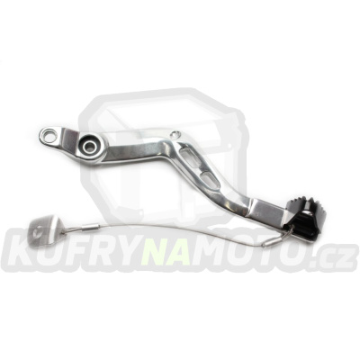 Brzdový pedál MOTION STUFF 83P-0901002 silver body, black steel fixed tip Steel Fixed Tip