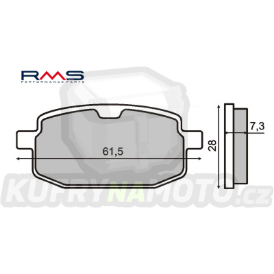 Brzdové destičky RMS 225100180 organické