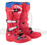 boty TECH 5, ALPINESTARS (červená/modrá/bílá/černá) 2024
