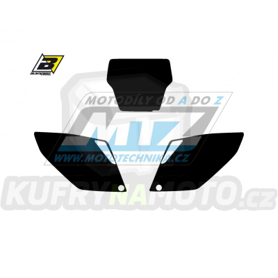 Polepy číslových tabulek (vystřižené) - Honda CRF250 / 06-07 - barva černá