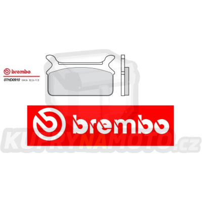 Brzdové destičky Brembo HARLEY DAVIDSON FLHTC ULTRA CLASSIC 1340 r.v. Od 90 - 99 Originál směs Zadní