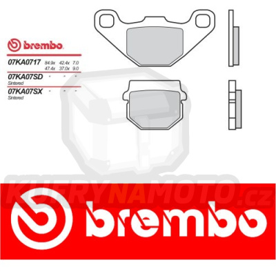Brzdové destičky Brembo BOMBARDIER DS X 90 r.v. Od 08 -  Originál směs Zadní