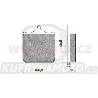 brzdové destičky (směs ST sintered metal S2) NEWFREN (4 ks v balení)