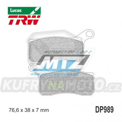 Destičky brzdové DP989-LUSI TRW Lucas MCB824SI - směs Sinter Offroad