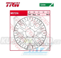 Kotouč brzdový TRW MST216 (310/83/5D) - Triumph Bonneville865 EFI + Scrambler865