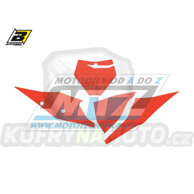 Polepy číslových tabulek (vystřižené) - KTM SX+SXF / 23 - barva červená