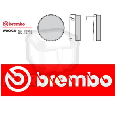 Brzdové destičky Brembo HONDA CB K 750 r.v. Od 70 - 76 směs Originál Přední