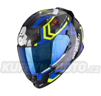 Moto přilba SCORPION EXO-491 SPIN černo/modro/neonově žlutá