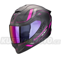 Moto přilba SCORPION EXO-1400 EVO II CARBON AIR MIRAGE matná černo/růžová