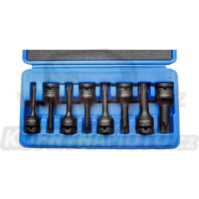 sada nástavců pro rázové utahováky 1/2", torx, 8 ks