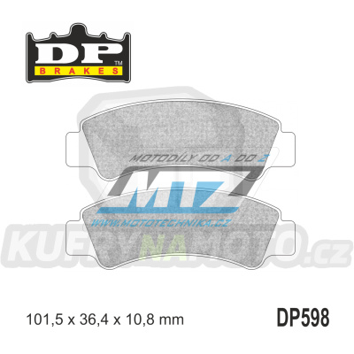 Destičky brzdové DP Brakes DP598 - směs Premium OEM Sinter