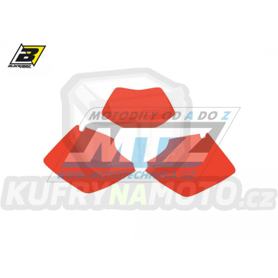 Polepy číslových tabulek (vystřižené) - KTM EXC 2T / 99-03 + EXCF 4T / 00-03 - barva červená