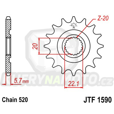 Řetězové kolečko JT JTF 1590-12 12 zubů, 520