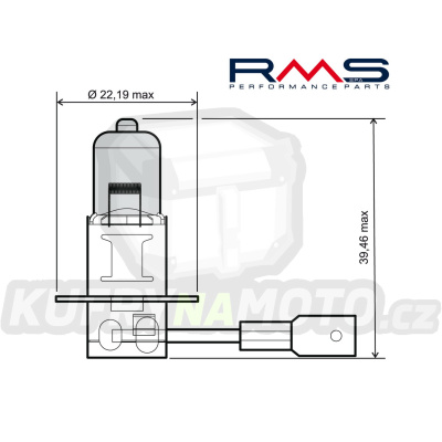 Žárovka RMS 246510040 12V 55W, H3 modrá