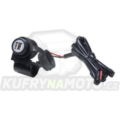 Nabíječka Interphone s 2xUSB výstupem pro motocykly, připojení na baterii, 2A