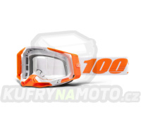 RACECRAFT 2, 100% brýle ORANGE, čiré plexi