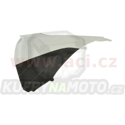 boční kryt vzduchového filtru levý KTM, RTECH (bílo-černý)