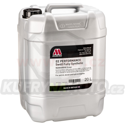 MILLERS OILS EE PERFORMANCE 5w40, plně syntetický  20l