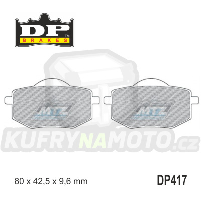 Destičky brzdové DP417 - DP BRAKES směs Premium Sinter OEM